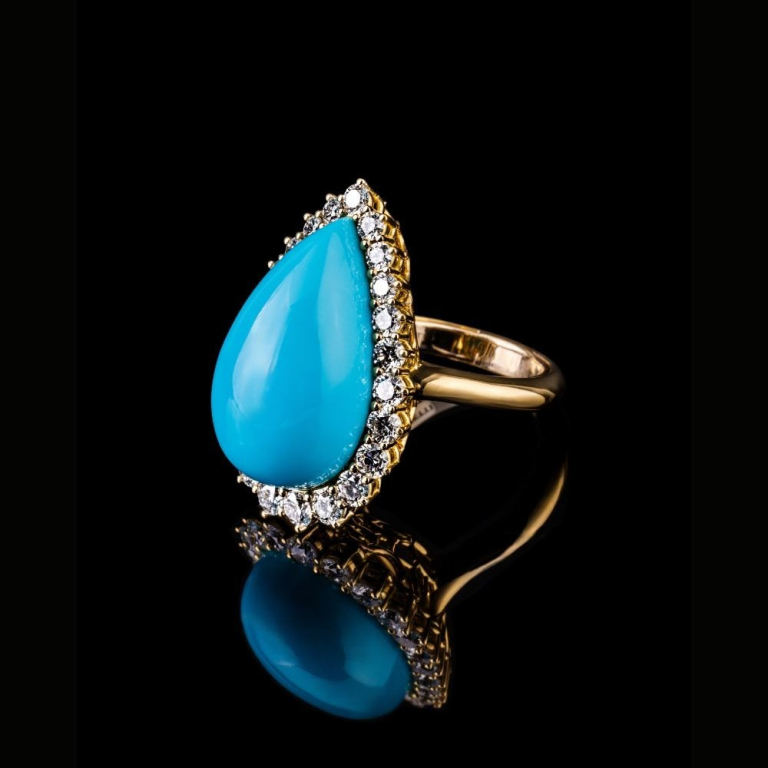 Frida, Hard stone and diamond ring